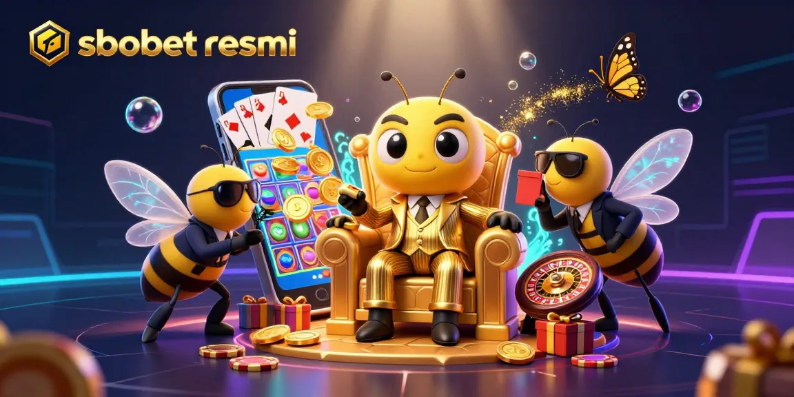 Experience sbobet resmi with a vibrant casino scene featuring exciting gaming elements.