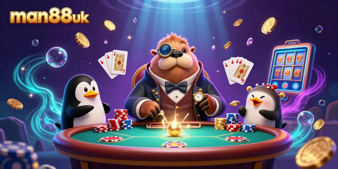 Experience thrilling poker action at man88uk with a jolly walrus, a sophisticated penguin dealer, and a bluffing pufferfish.