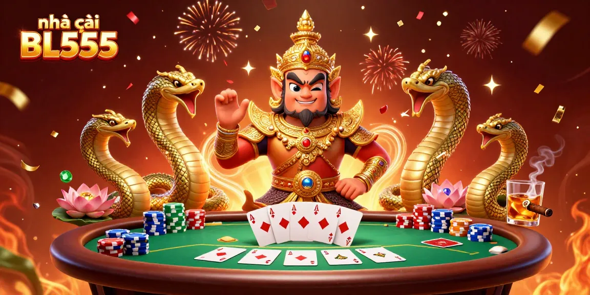 Engage in thrilling poker action at nhà cái BL555 with stunning characters and vibrant elements.