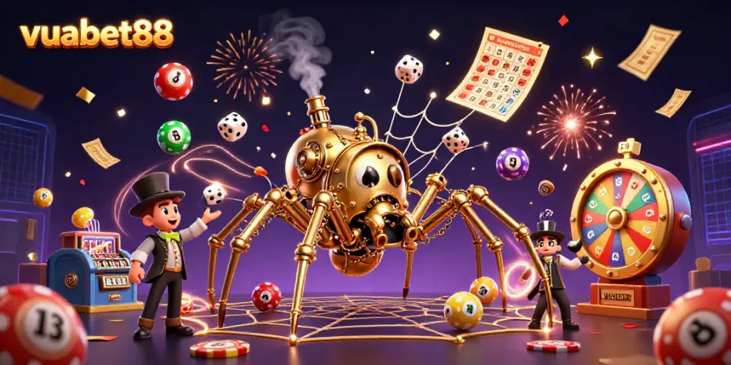 Experience excitement with vuabet88's vibrant lottery scene featuring dynamic elements and engaging characters.