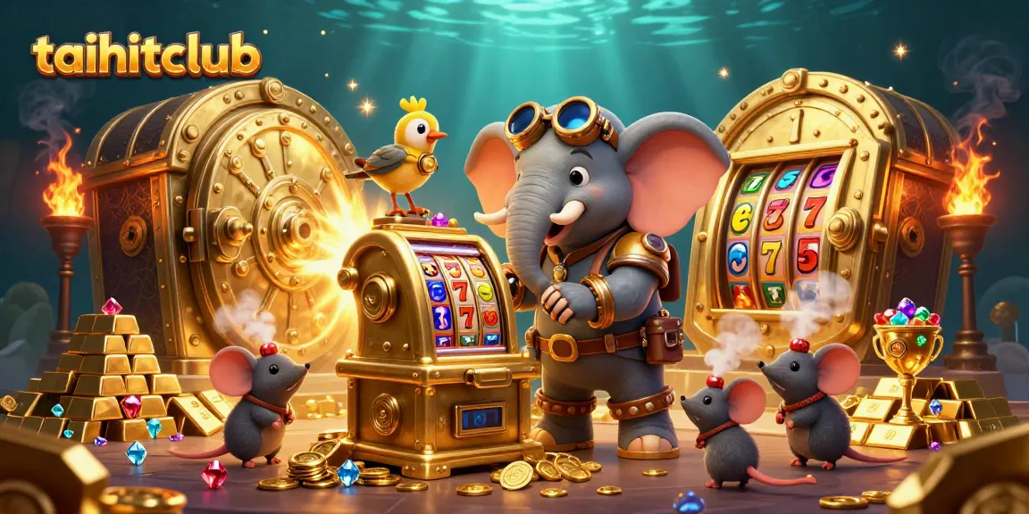 Spin the reels and win at taihitclub with a steampunk elephant and dazzling treasures!