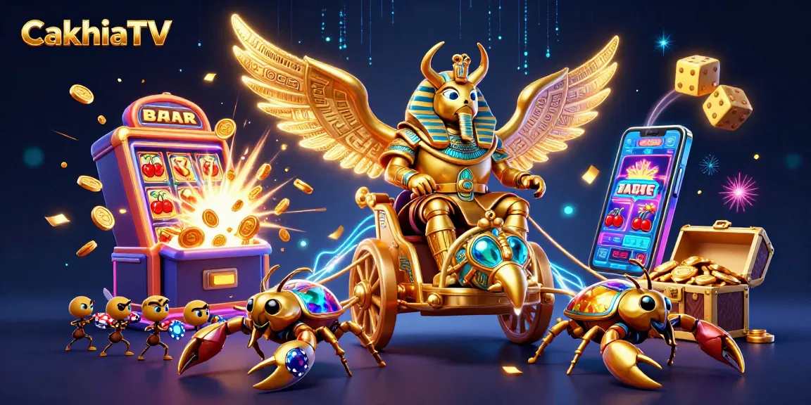 CakhiaTV showcases thrilling online gambling with a colorful casino and sports theme