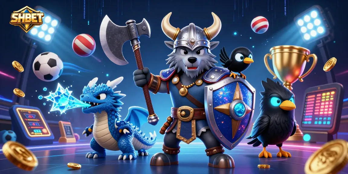 Engage in thrilling gameplay with SHBET, where cartoon warriors battle alongside fierce dragons.
