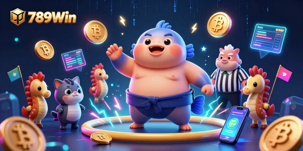 Experience exciting gaming at 789Win with glowing digital coins and thrilling underwater action