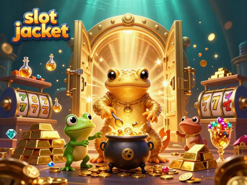 Experience the thrill of the slot jackpot with an enchanting alchemist in a 3D scene.