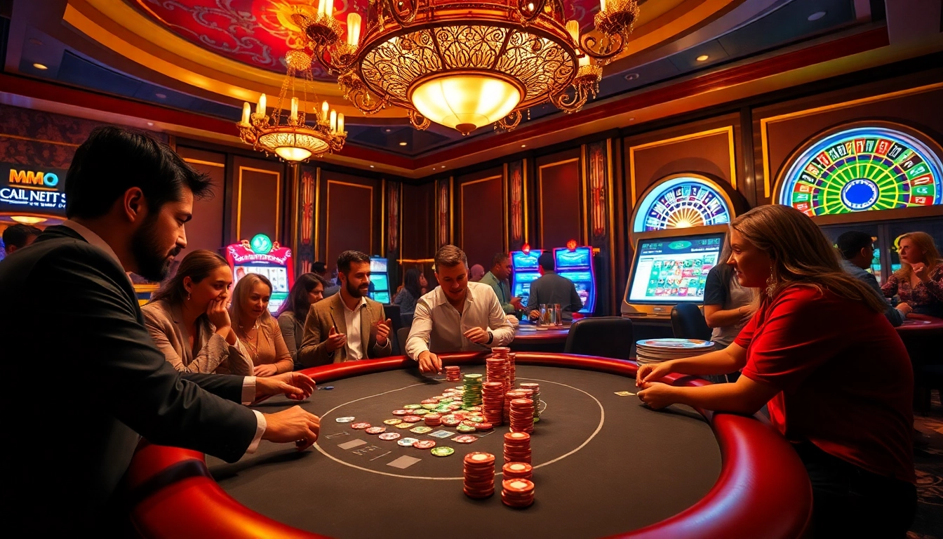Experience the thrill of mmoo with dynamic casino action at a high-stakes poker table.
