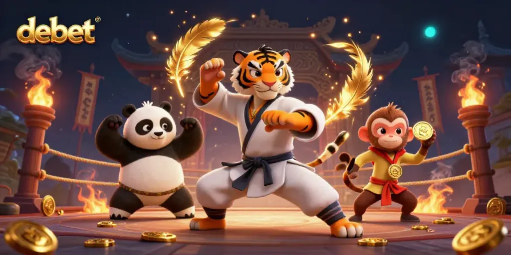 Debet showcases a vibrant scene with characters engaging in high-stakes action amidst a rich casino backdrop.