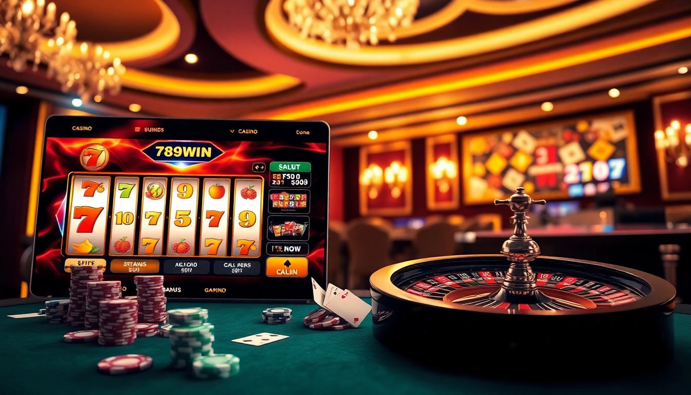 Online gambling interface showcasing exciting promotions and games at trang chu 789win