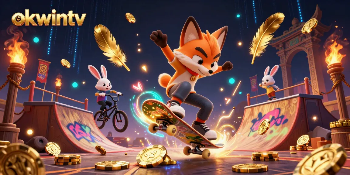 Engage with okwintv's excitement of sports betting and streaming with this vibrant 3D illustration.