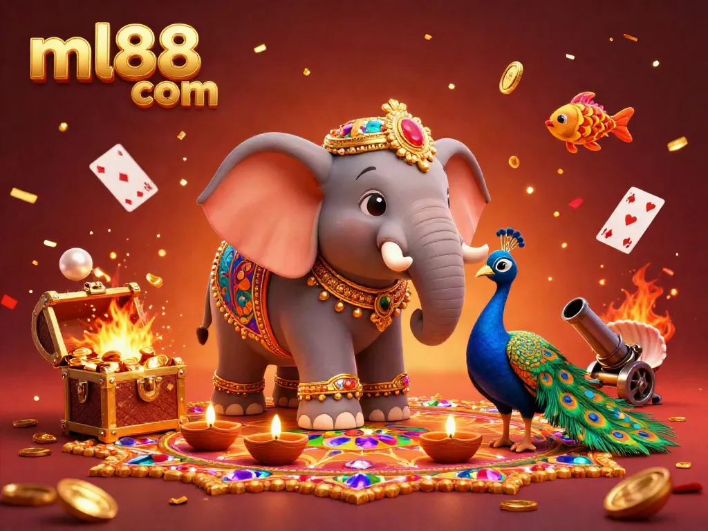 Spin to win at ml88 com with dynamic 3D illustrations showcasing a colorful gaming experience filled with riches.