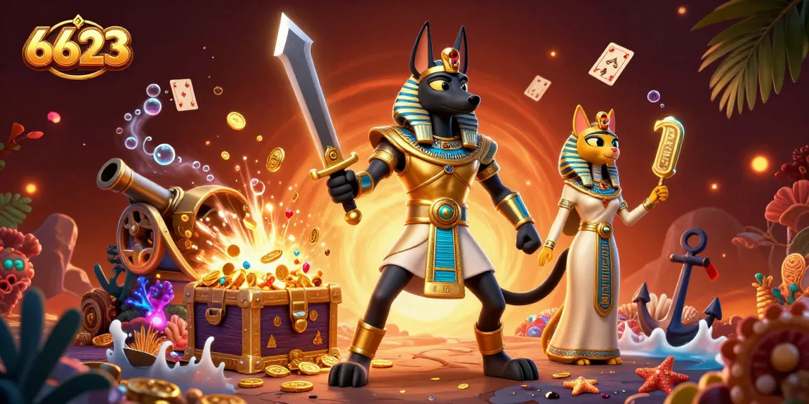 Experience thrilling gameplay at 6623 with Anubis, Bastet, and magical treasure!