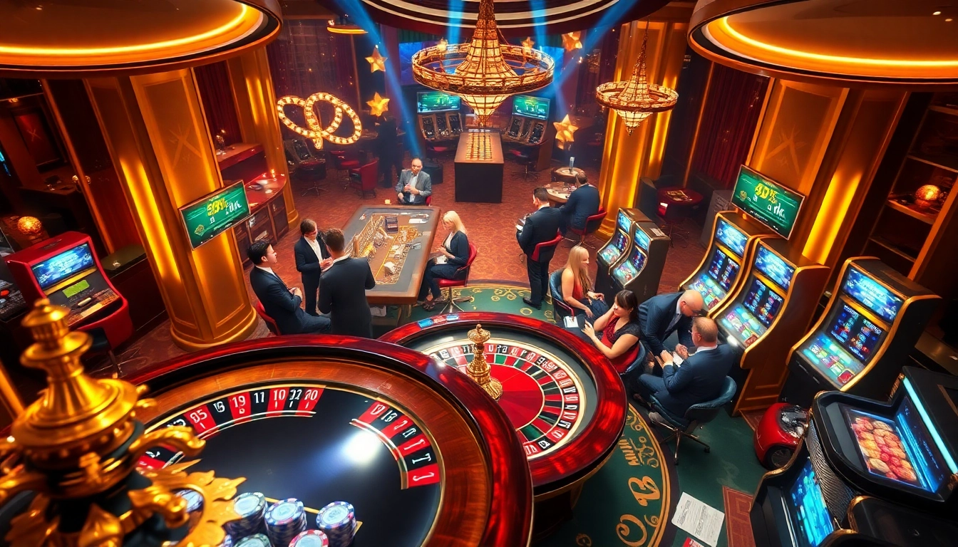 Players engaging in exciting casino games as they navigate the mm88 link for winning strategies.
