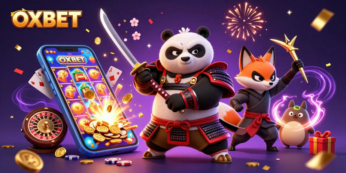 Experience OXBET with a dynamic gaming scene showcasing vibrant characters and rich casino elements.
