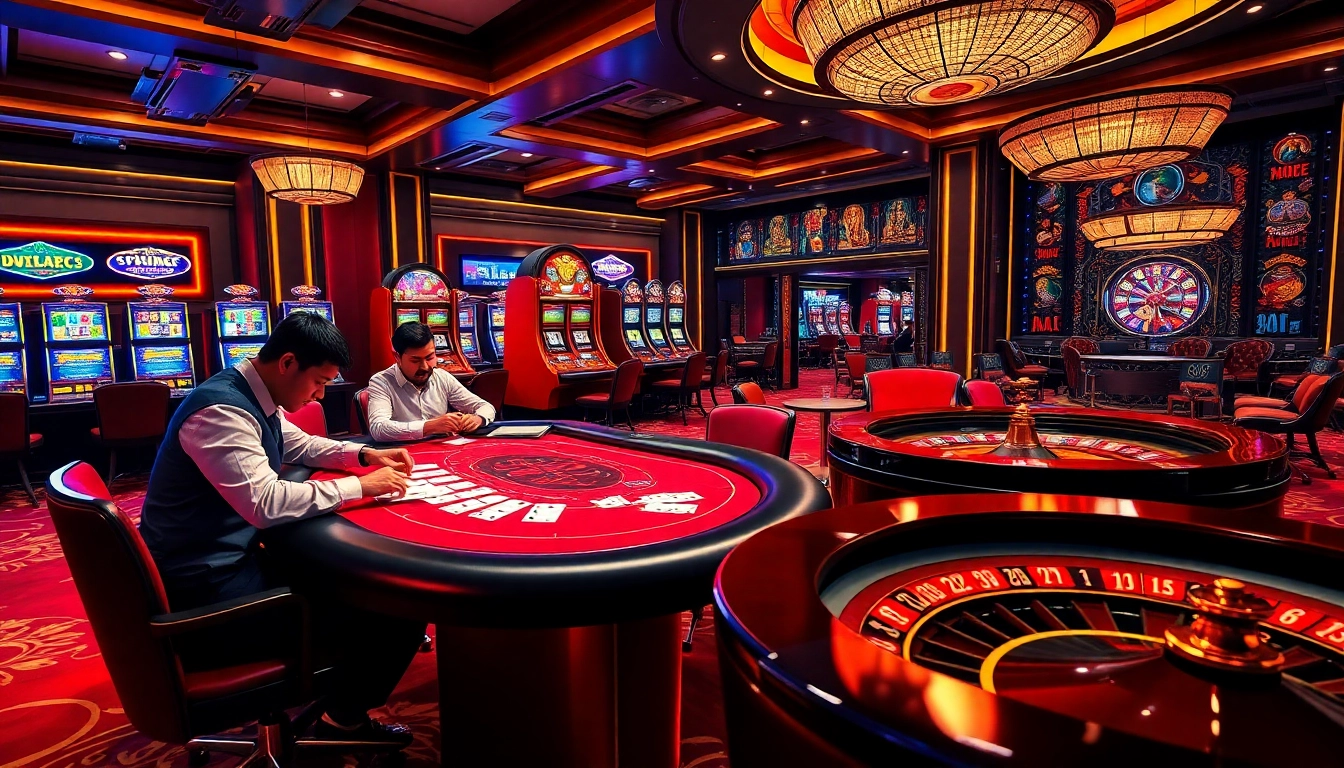 Excitement at the table games at trang chủ rr88 casino featuring poker and roulette.