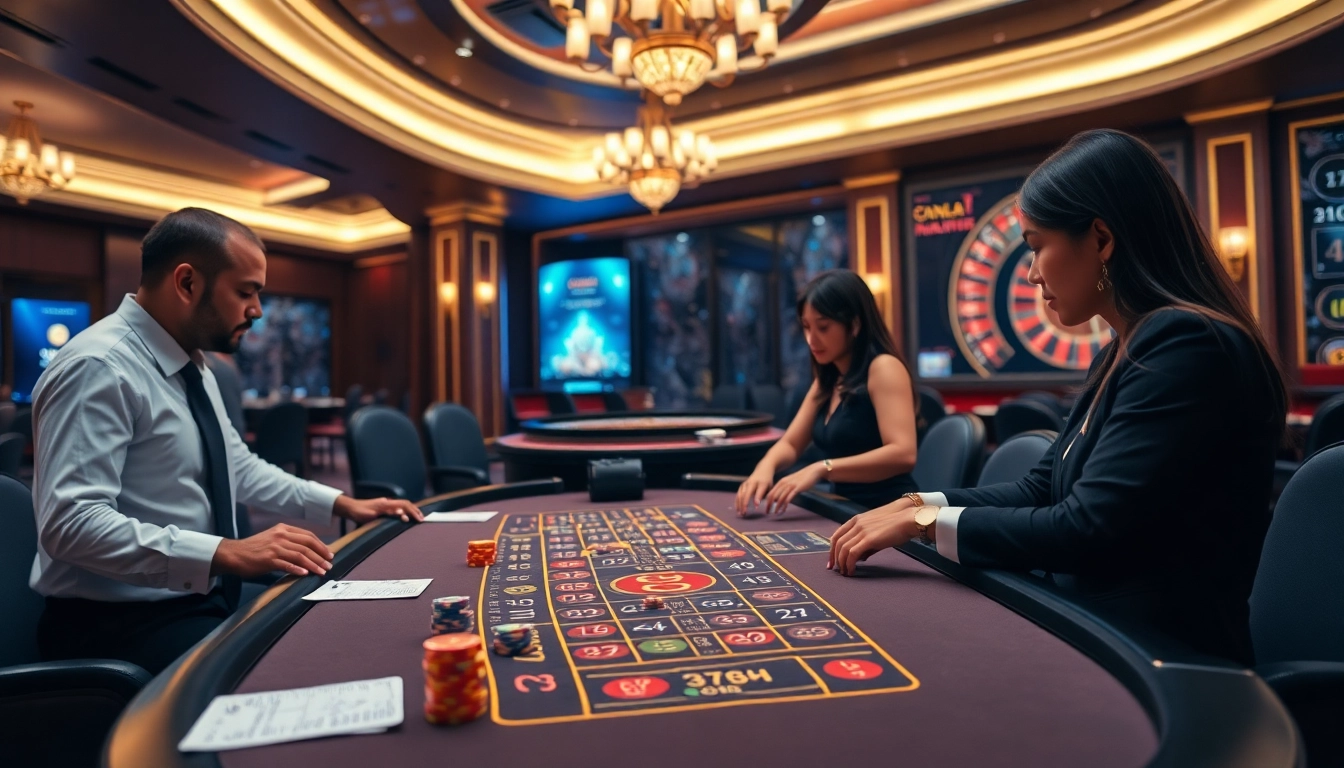 Experience the excitement of QH88 with a luxurious baccarat table and professional dealers.