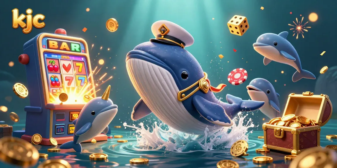 Engage in exciting gameplay with KJC's vibrant casino illustrations showcasing unique characters.