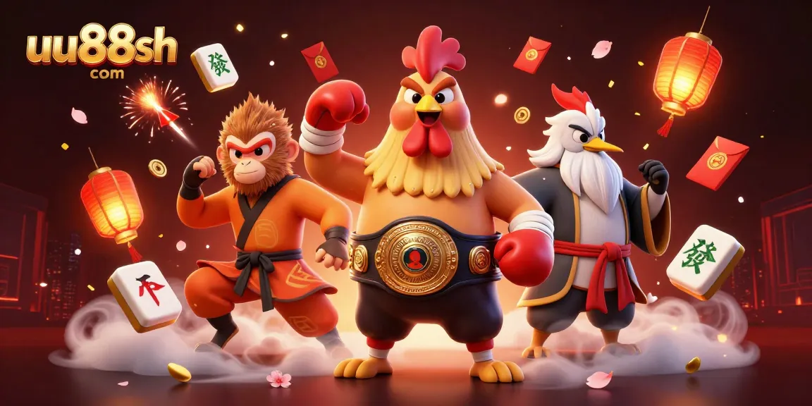 Bet on gaming expertise at uu88sh com as fierce characters navigate a vibrant, action-packed casino scene.