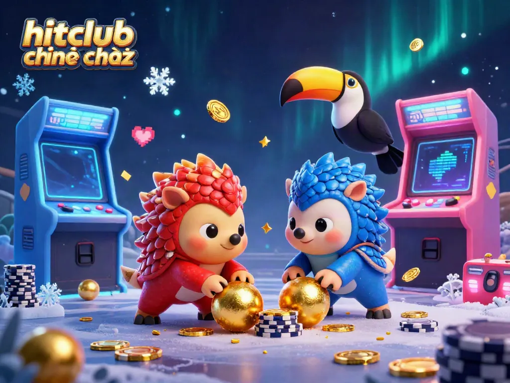 Experience exciting gameplay with hitclub chính chủ as rival pangolins bowl through poker chips in a vibrant casino atmosphere.