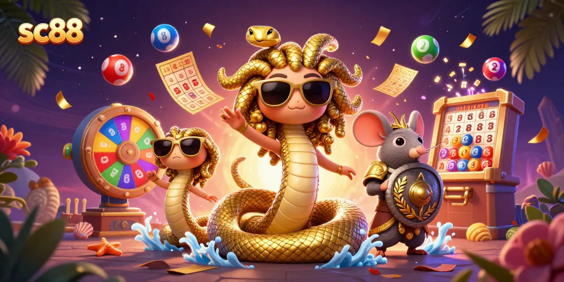 Experience the thrill of sc88 with vibrant lottery elements and engaging characters in this lively casino scene.
