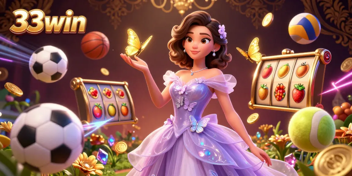 Engage in thrilling action at 33win with an illustration depicting vibrant casino scenes.