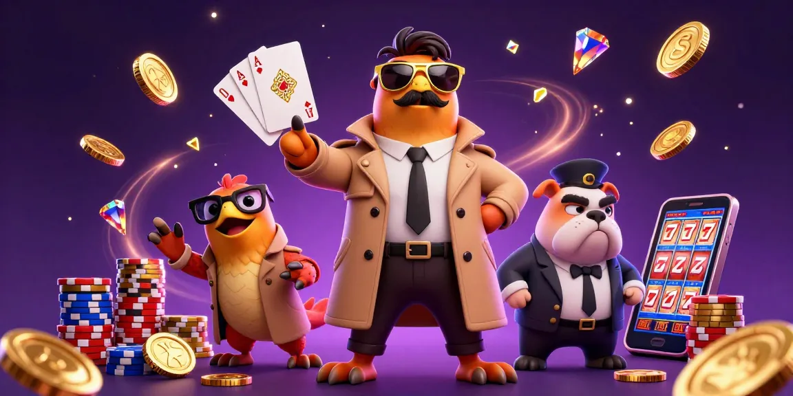 Experience excitement at vipph with raptors in disguise attempting casino entry amidst cascading coins.